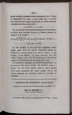 Question de géométrie analytique.