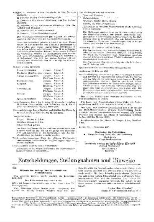 Hinweis des Verlags "Die Wirtschaft" auf Neuerscheinung : E 38 ; [Entscheidungen, Stellungnahmen und Hinweise]