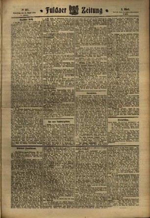 Zweite Ausgabe vom Donnerstag, den 18. August 1910.