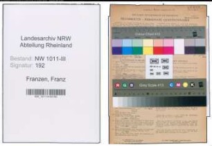 Entnazifizierung Franz Franzen , geb. 27.06.1914 (Kaplan)