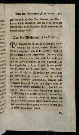 363-382, Von der Wassersucht (hydrops)