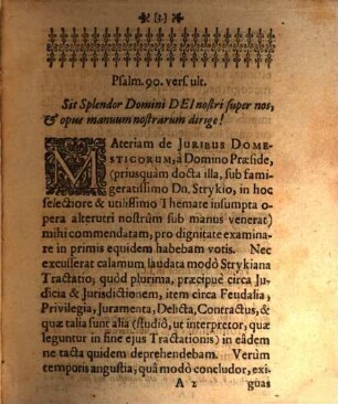 De Juribus Domesticorum Positiones Inaugurales