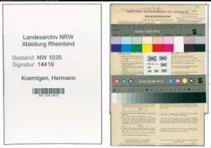 Entnazifizierung Hermann Koerntgen , geb. 24.02.1899 (Steiger)
