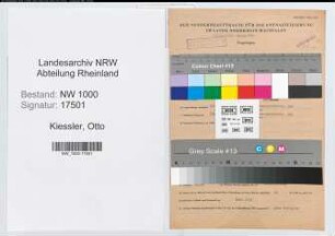 Entnazifizierung Otto Kiessler, geb. 20.11.1891 (Angest.)