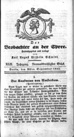 39. Stueck, 25. September 1843