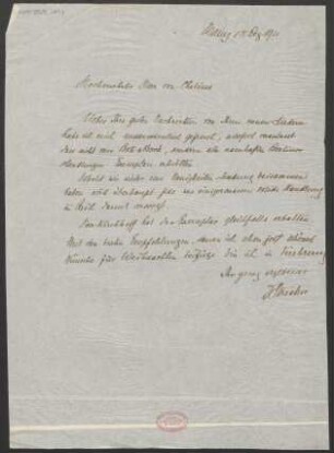 Brief an Oskar von Chelius : 18.12.1911