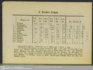 6. Dresden-Leipzig; Leipzig-Dresden