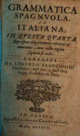 Grammatica spagnuola ed italiana ...