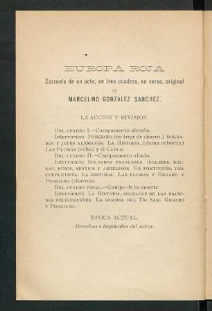 La acción y división.