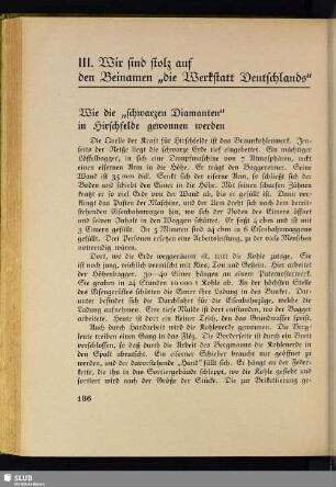 III. Wir sind stolz auf den Beinamen „die Werkstatt Deutschlands“