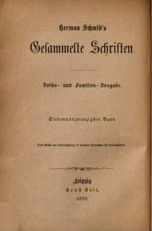 Gesammelte Schriften : Volks- und Familien-Ausgabe. 27, Alte und neue Geschichten aus Bayern