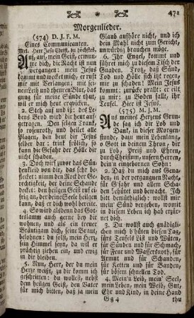 Morgenlieder – Abendlieder