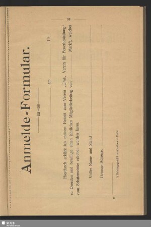 Anmelde-Formular