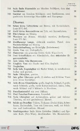 Diverses (Nr. 746-848)