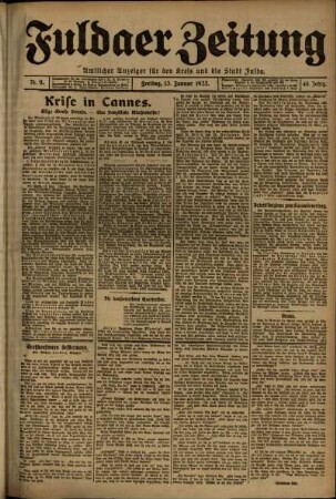 Ausgabe vom Freitag, den 13. Januar 1922.