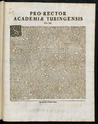 Pro-Rector Academiae Tubingensis Civ. Sal.