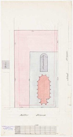 Nazarethkirche (1835), Berlin-Wedding Projekt II (Neubau): Lageplan 1:500