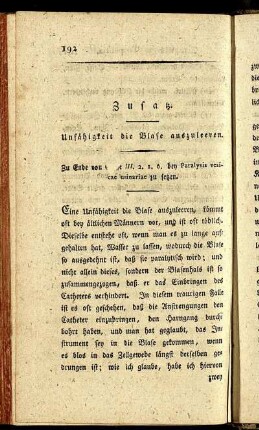 Zusatz. Unfähigkeit die Blase auszuleeren.