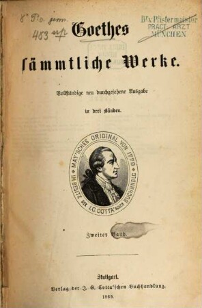 Goethes sämmtliche Werke. 2
