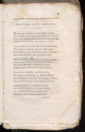Épitre Aux Enfans.