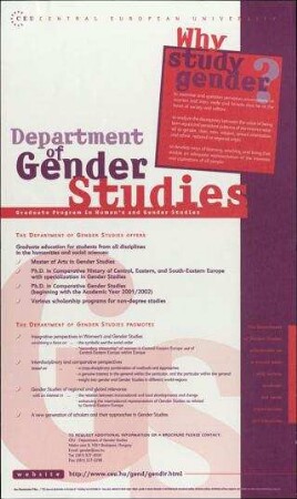 Department of Gender Studies