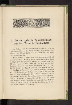 3. Lebensregeln durch Erzählungen aus der Natur veranschaulicht.