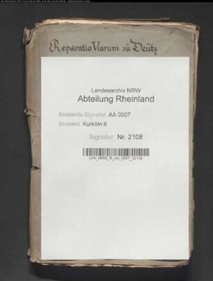 Wegereparaturen zu Deutz; Erhebung von Pflastergeld