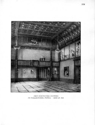 Fritz Schumacher, Hamburg. Die Kunstgewerbeschule, Hamburg - Studie zur Aula