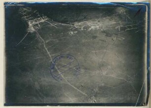 Foto der Stellungen zwischen Frise und Herbécourt (Luftbild)