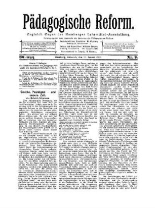 Goethe, Pestalozzi - und unsere Zeit : (Schluß folgt)