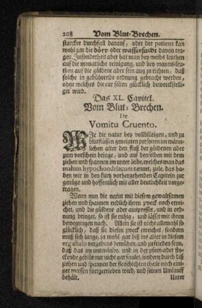 Das XL. Capitel. Vom Blut-Brechen. De Vomitu Cruento.