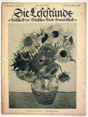 Literaturzeitschrift "Die Lesestunde" mit Neuerscheinungen der Deutschen Buch-Gemeinschaft und über Leben und Werk von Vincent van Gogh