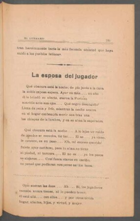 La esposa del jugador
