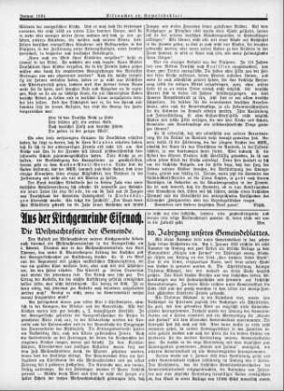 10. Jahrgang unseres Gemeindeblattes