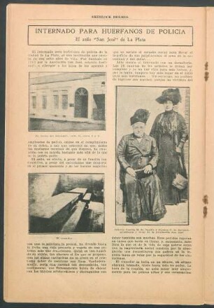 Internado para huérfanos de policía - El asilo "San José" de La Plata