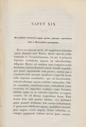 Caput XIX. Describitur tormenti aquae genus, ...