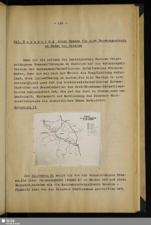 VII. Vorschlag einer Trasse für eine Umgehungsstraße im Süden von Dresden