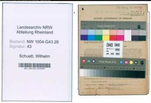 Entnazifizierung Wilhelm Schuett , geb. 23.01.1913 (Fahrer)