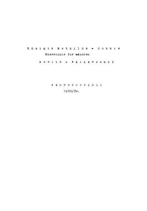 1938/39: Jahresbericht ... - 1938/39