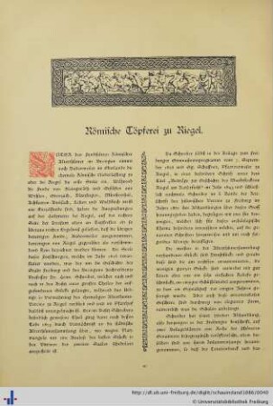 Römische Töpferei zu Riegel.