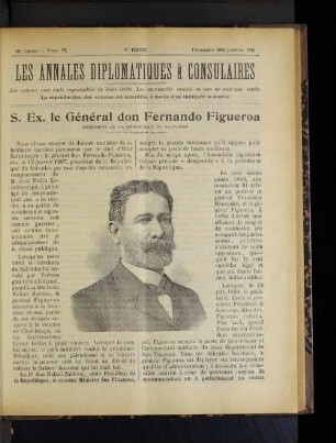 S. Ex. le Général don Fernando Figueroae Président de la République du Salvador