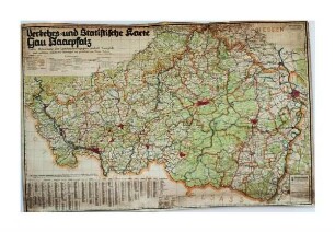 Verkehrs- und Statistische Karte Gau Saarpfalz