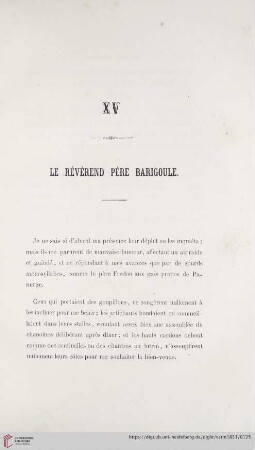 XV Le révérend père barigoule