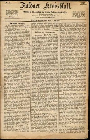 Ausgabe vom Samstag, den 07. Januar 1882.