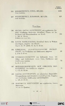 Textilien (Nr. 203-209)