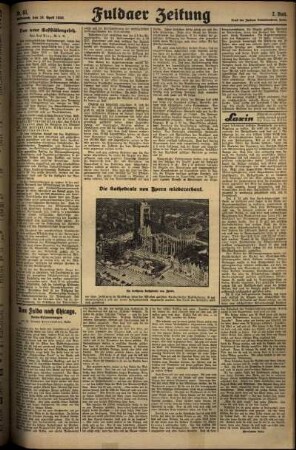 Zweite Ausgabe vom Mittwoch, den 23. April 1930.
