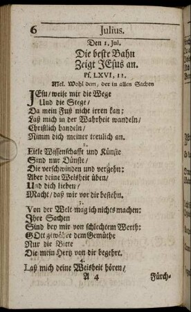 Den 1. Jul. [bis] Den 31. Jul.