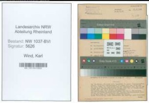 Entnazifizierung Karl Wind , geb. 07.07.1903 (Ingenieur)