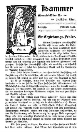Ein Erziehungs-Fehler