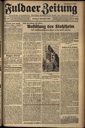 Ausgabe vom Freitag, den 08. November 1935.